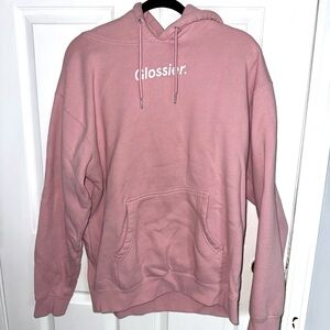 Glossier Women's Hoodie in Soft Pink
